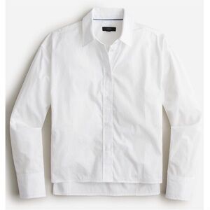 J. Crew relaxed fit cropped poplin shirt